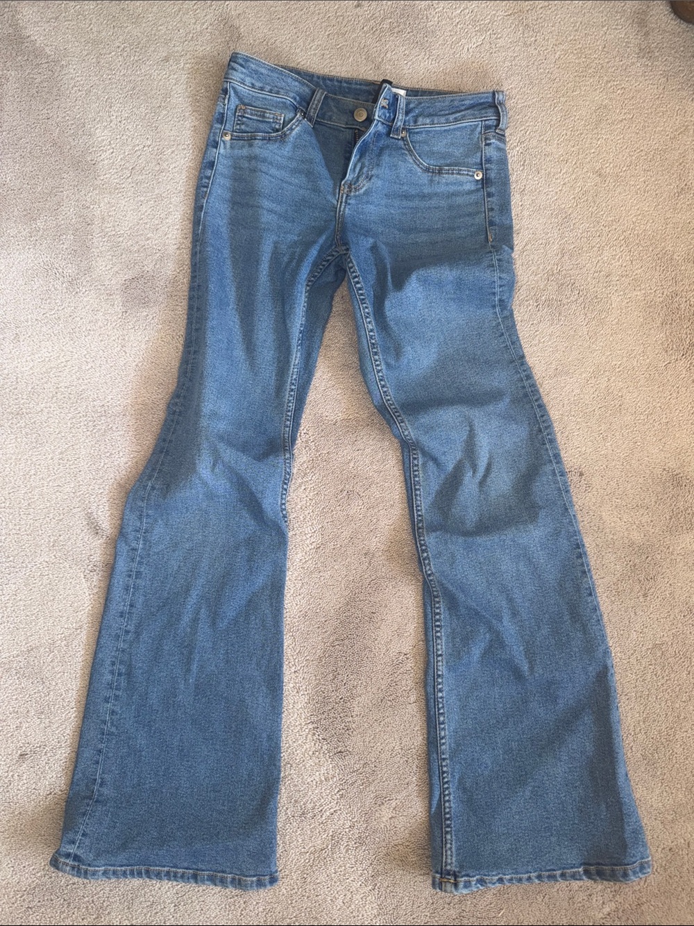Divided Medium Blue Flare Jeans — Wide Leg